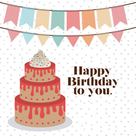 happy birthday design, vector illustration eps10 graphicのイラスト素材