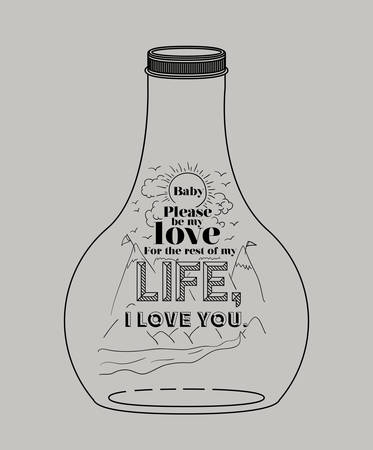 love message design, vector illustration eps10 graphicのイラスト素材