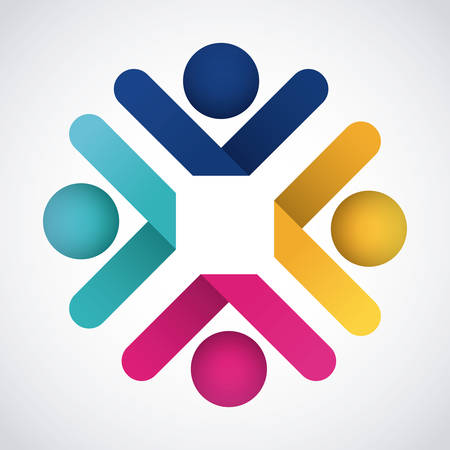 together concept design, vector illustration eps10 graphicのイラスト素材