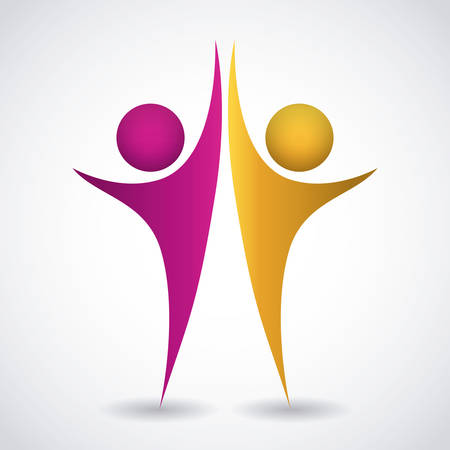 together concept design, vector illustration eps10 graphicのイラスト素材