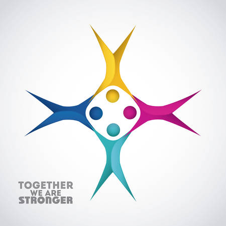 together concept design, vector illustration eps10 graphicのイラスト素材