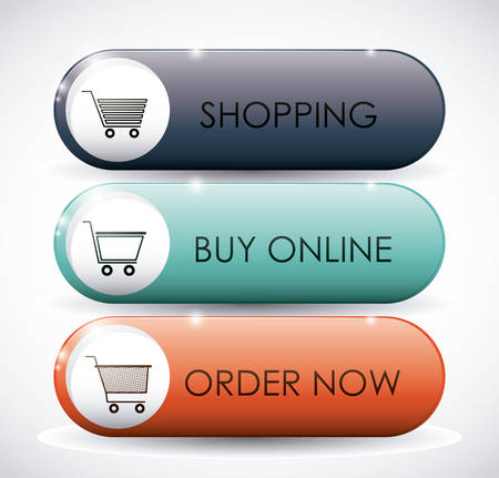 buy online button design, vector illustration eps10 graphicのイラスト素材