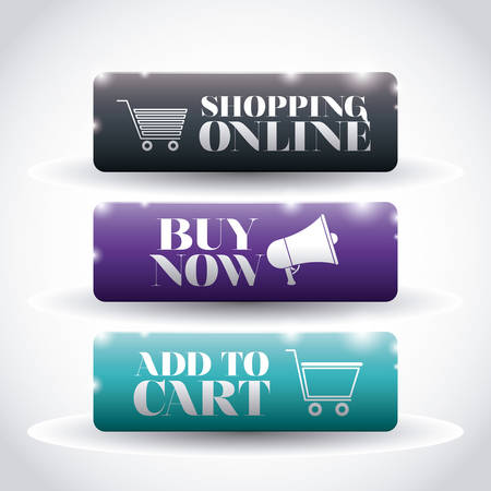 buy online button design, vector illustration eps10 graphicのイラスト素材