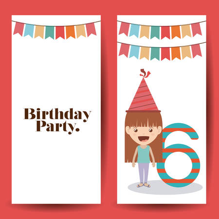 birthday party design, vector illustration eps10 graphicのイラスト素材
