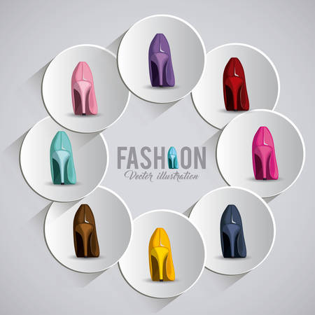 fashion women's shoes design, vector illustration eps10 graphicのイラスト素材