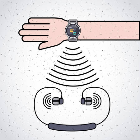 wearable technology design, vector illustration eps10 graphicのイラスト素材