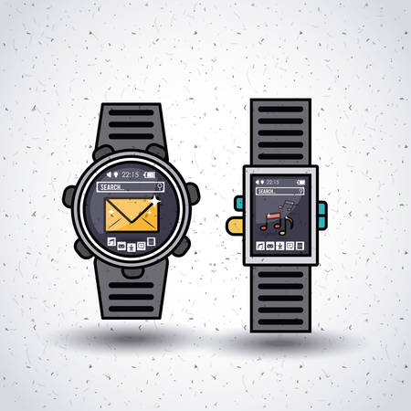 wearable technology design, vector illustration eps10 graphicのイラスト素材