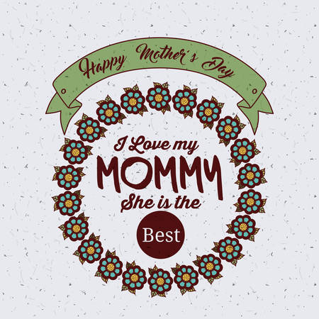 happy mothers day design, vector illustration graphicのイラスト素材