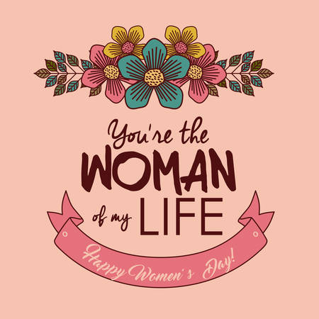 happy womens day design, vector illustration eps10 graphicのイラスト素材