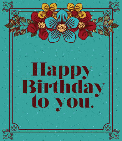 happy birthday to you design, vector illustration eps10 graphicのイラスト素材