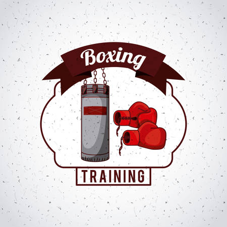 boxing sport design, vector illustration eps10 graphicのイラスト素材