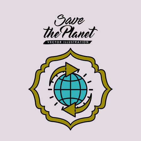 save the planet design, vector illustration eps10 graphicのイラスト素材