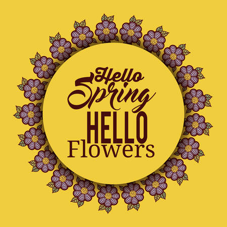 hello spring design, vector illustration eps10 graphicのイラスト素材