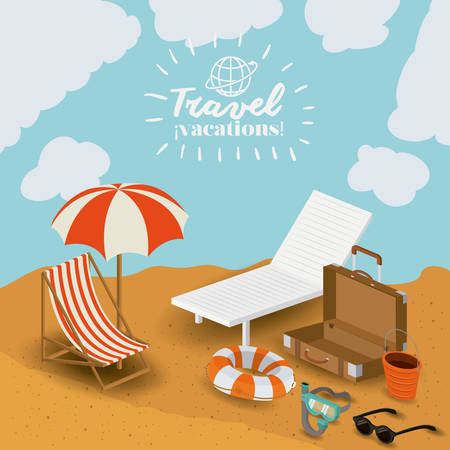 travel vacations design, vector illustration eps10 graphicのイラスト素材