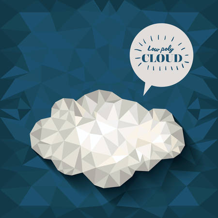clouds low poly design, vector illustration eps10 graphicのイラスト素材