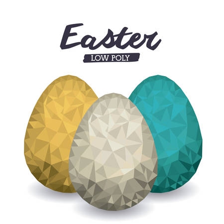 easter low poly design, vector illustration eps10 graphicのイラスト素材