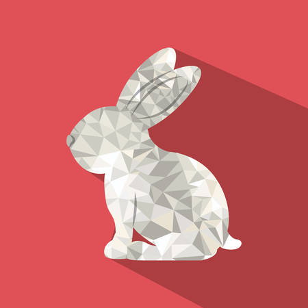 rabbit  low poly  design, vector illustration eps10 graphicのイラスト素材