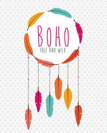 Ilustración de boho style design, vector illustration eps10 graphic - Imagen libre de derechos