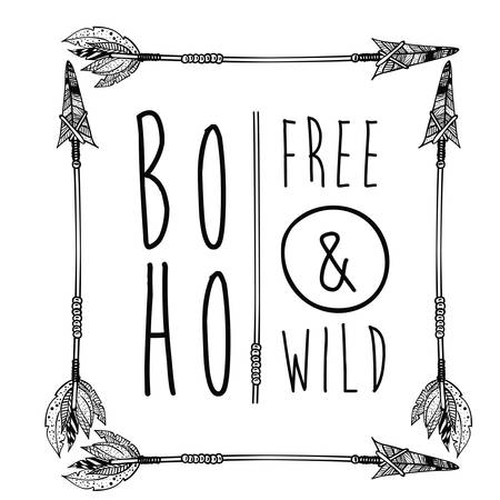 boho style design, vector illustration eps10 graphicのイラスト素材
