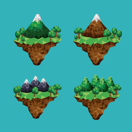 mountain low poly design, vector illustration eps10 graphicのイラスト素材
