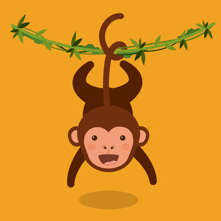 funny monkey  design, vector illustration eps10 graphicのイラスト素材