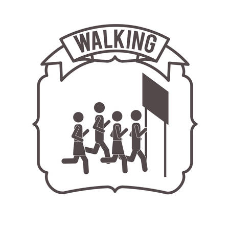 people walking design, vector illustrationのイラスト素材