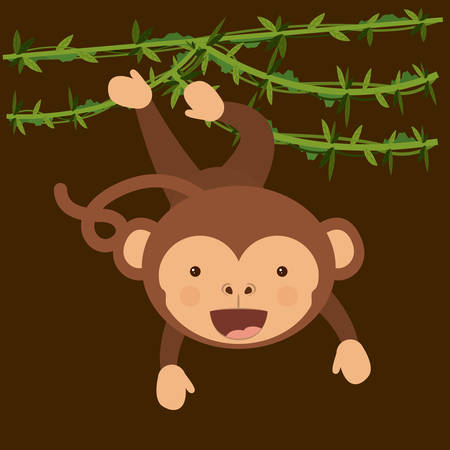 cute monkey  design, vector illustration eps10 graphicのイラスト素材
