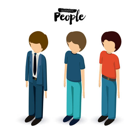 isometric people design, vector illustration eps10 graphicのイラスト素材