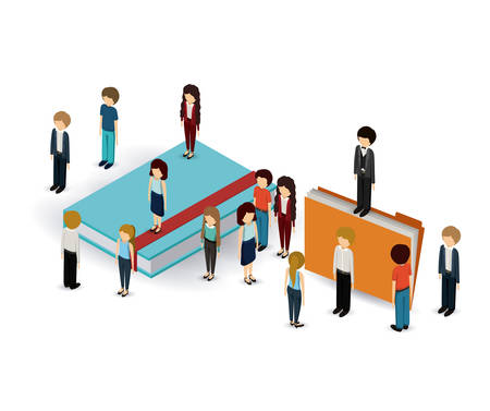 businesspeople isometrics design, vector illustration eps10 graphicのイラスト素材
