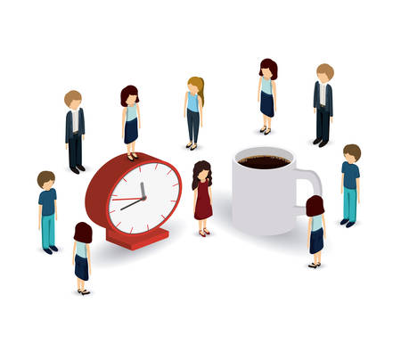 businesspeople isometrics design, vector illustration eps10 graphicのイラスト素材