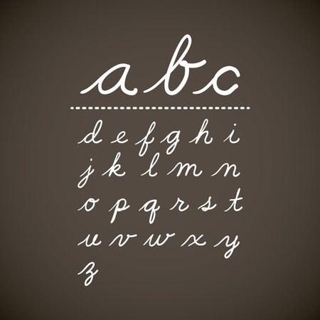 alphabet written on chalkboard design, vector illustration eps10 graphicのイラスト素材