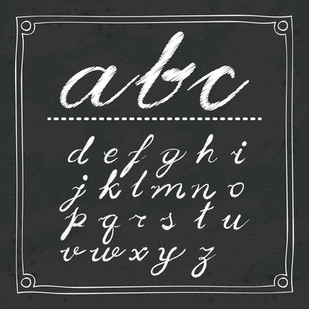 alphabet written on chalkboard design, vector illustration eps10 graphicのイラスト素材