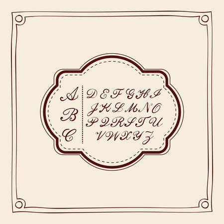 alphabet written on cover design, vector illustration eps10 graphicのイラスト素材