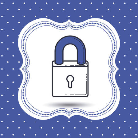 padlock icon design, vector illustration eps10 graphicのイラスト素材