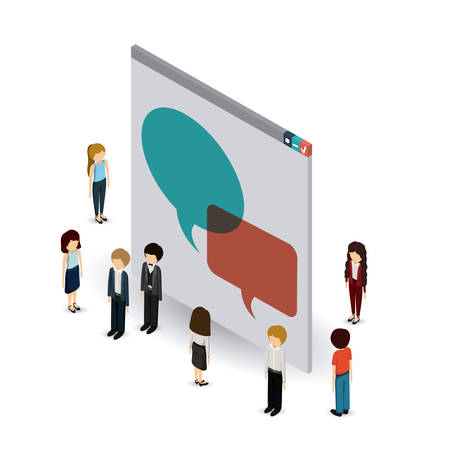 businesspeople isometrics design, vector illustration eps10 graphicのイラスト素材