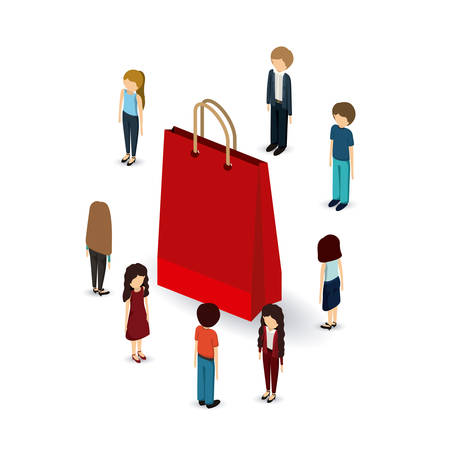 businesspeople isometrics design, vector illustration eps10 graphicのイラスト素材