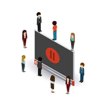 businesspeople isometrics design, vector illustration eps10 graphicのイラスト素材