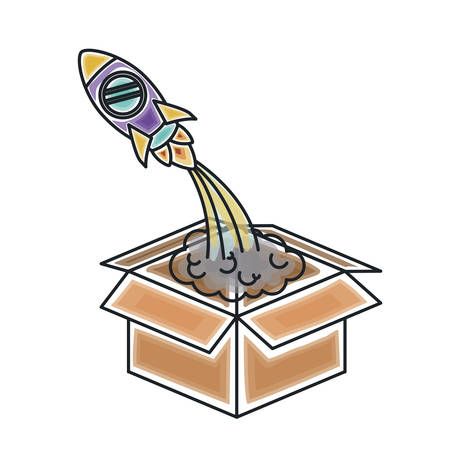rocket icon design, vector illustration eps10 graphicのイラスト素材