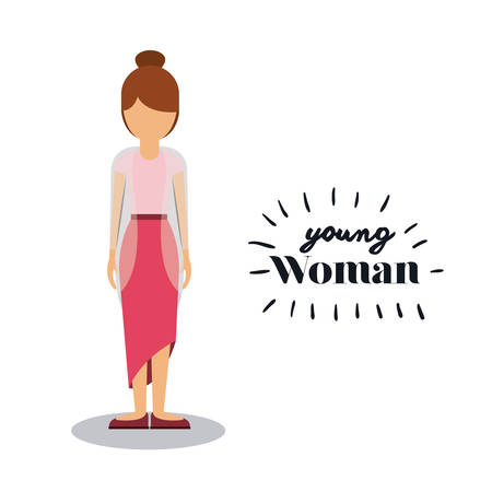 young woman  design, vector illustration eps10 graphicのイラスト素材