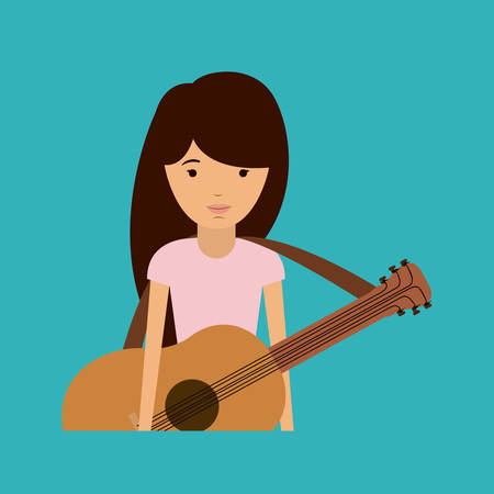 musician woman design, vector illustration eps10 graphicのイラスト素材
