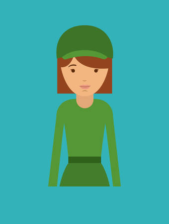 female officer design, vector illustration eps10 graphicのイラスト素材