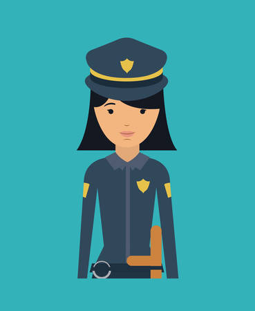 female officer design, vector illustration eps10 graphicのイラスト素材