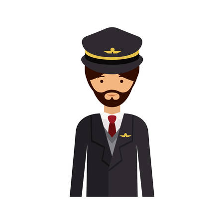 pilot isolated design, vector illustration eps10 graphicのイラスト素材