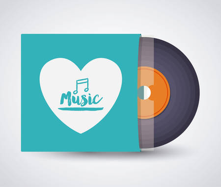 music record design, vector illustration eps10 graphicのイラスト素材