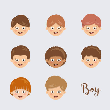 boy character design, vector illustration eps10 graphicのイラスト素材