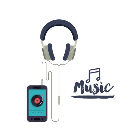 music on line design, vector illustration eps10 graphicのイラスト素材