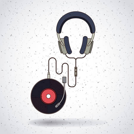music record design, vector illustration eps10 graphicのイラスト素材