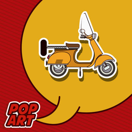scooter pop art design, vector illustration eps10 graphicのイラスト素材