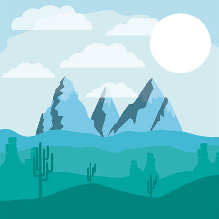 desert landscape design, vector illustration eps10 graphicのイラスト素材
