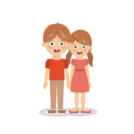 pair of children design, vector illustration eps10 graphicのイラスト素材